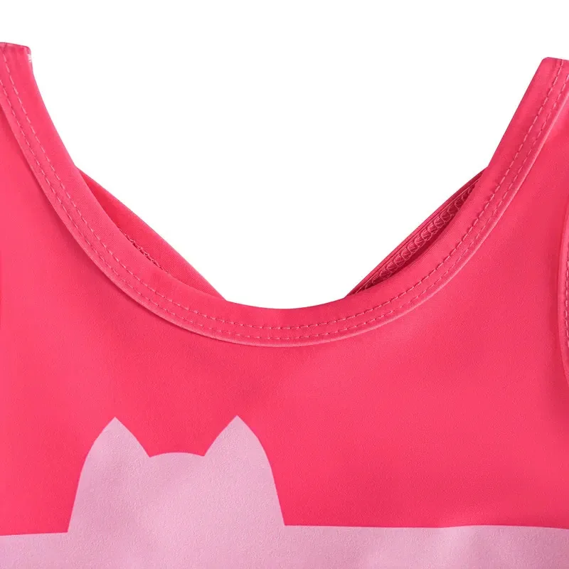 Disfraz de Anime para niños, traje de baño de gato Gabby, casa de muñecas de Gabby, traje de baño de una pieza, bonito traje de baño a rayas de dibujos animados para niña Bea 72th