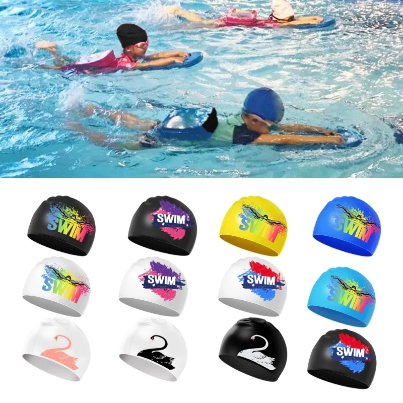 Swimming Cap Silicone Women Men Waterproof Adult For Long Hair Protect Ear Sports High Elastic Adults Teens Diving Swim Pool Hat