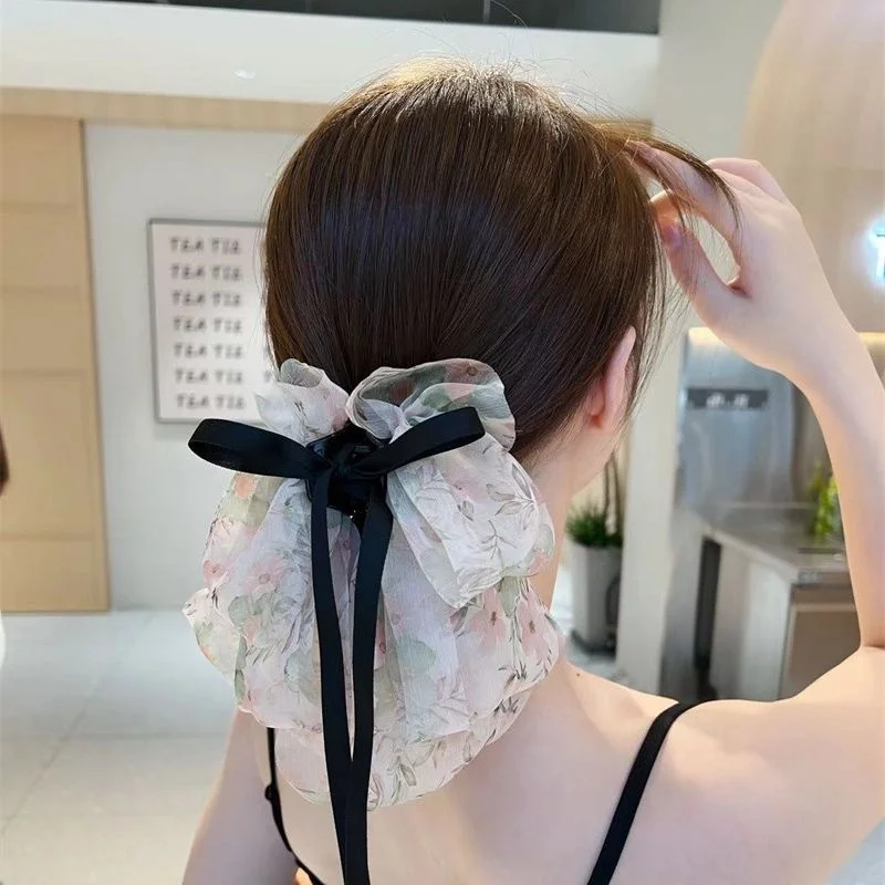 Bow Knot Hairpin Girls Hair Accessories Hairpin Bowknot Hair Clip Ponytail Holder Shark Clip Barrettes Headwear