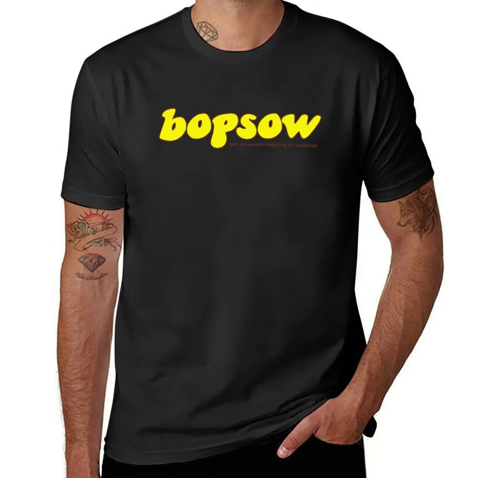 Yellow Bubble BOPSOW T-Shirt sports fans new edition boys whites mens champion t shirts