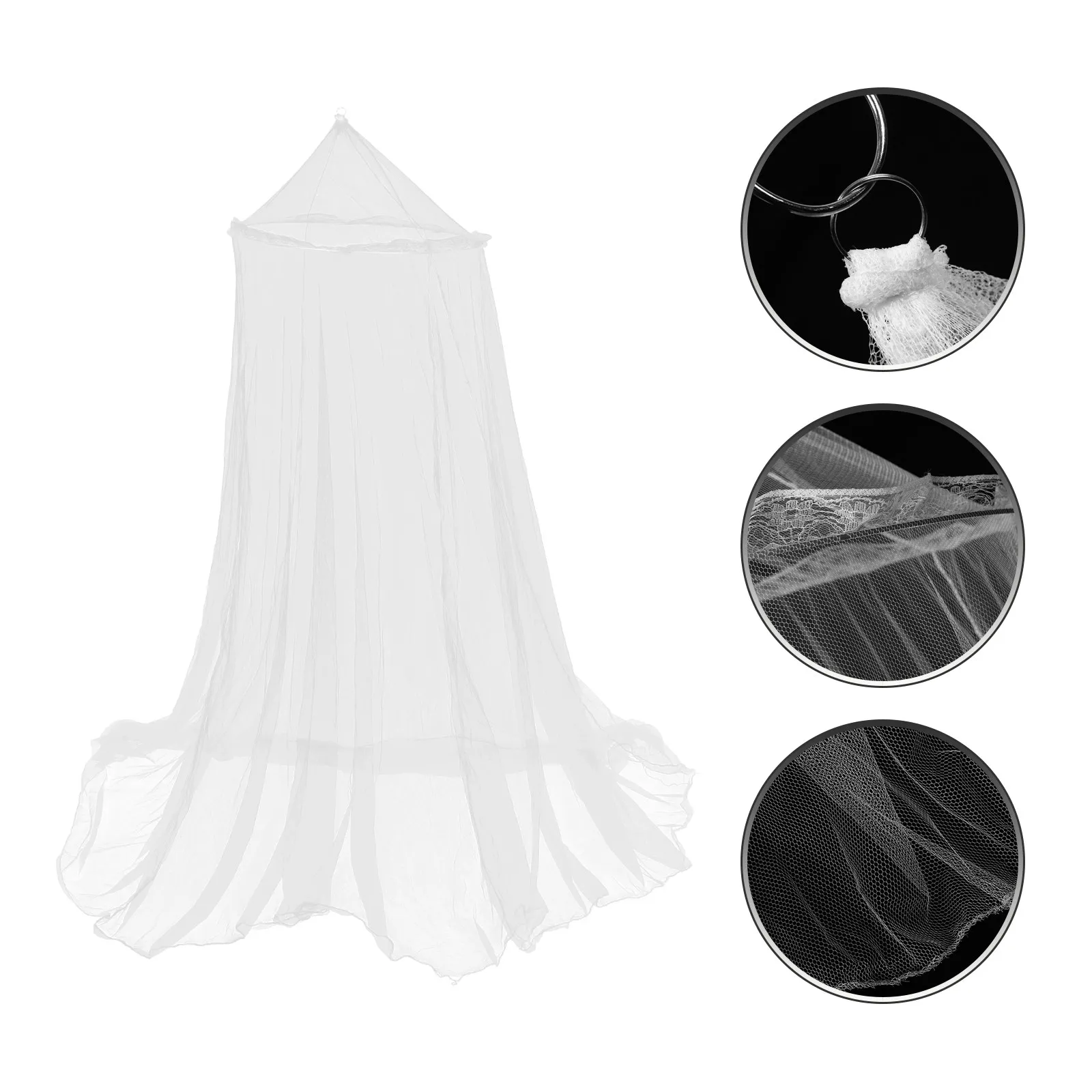 Ceiling Mounted Round Dome Mosquito Net Double Size Bed Canopy Hanging Canopy for Bed Indoor Dormitory Use Mosquito Net Holder