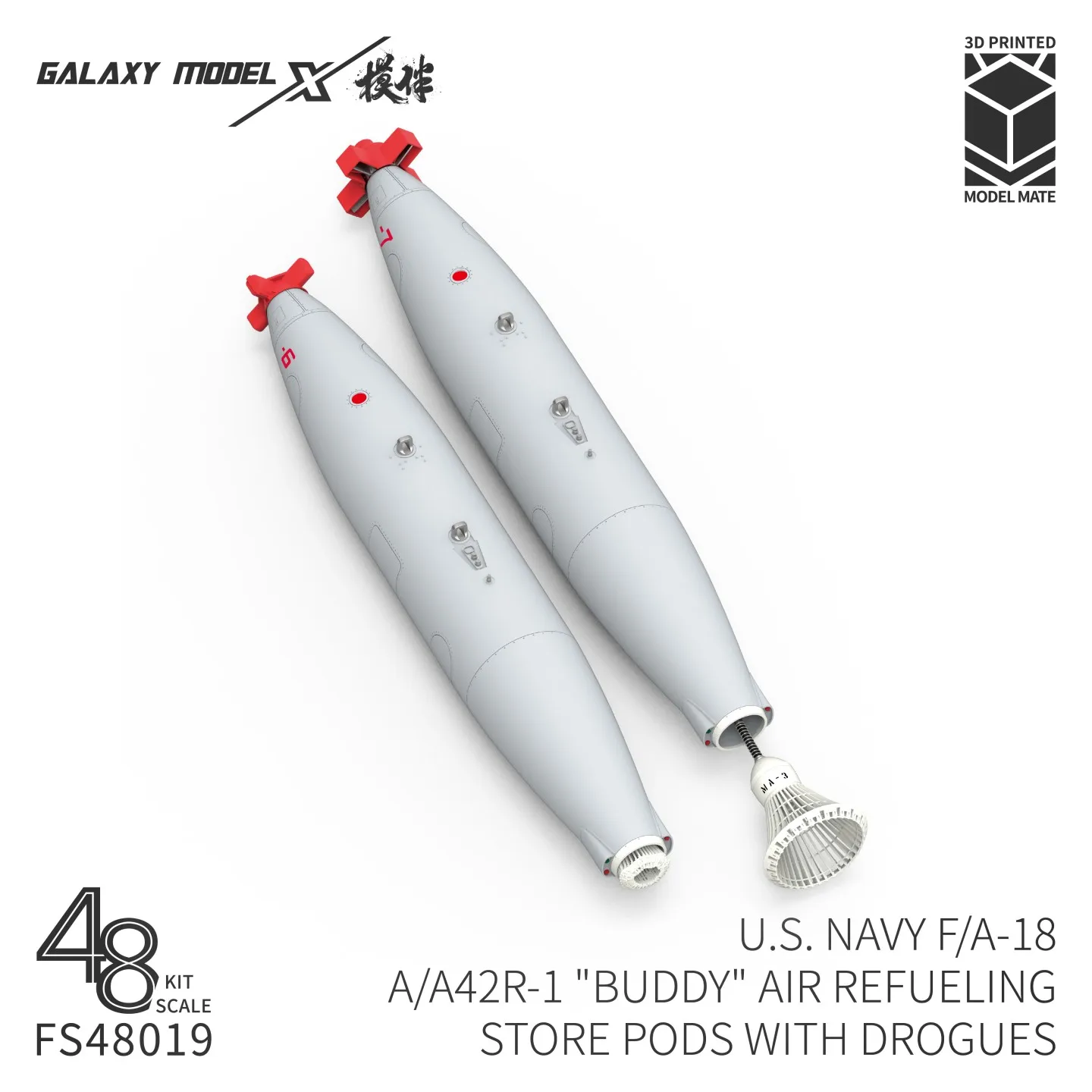 galaxy-model-fs48019-1-48-f-a-18-a-a42r-1-buddy-air-refueling-store-pods-with-drogues-3d-resin-for-us-navy-carrier-diorama