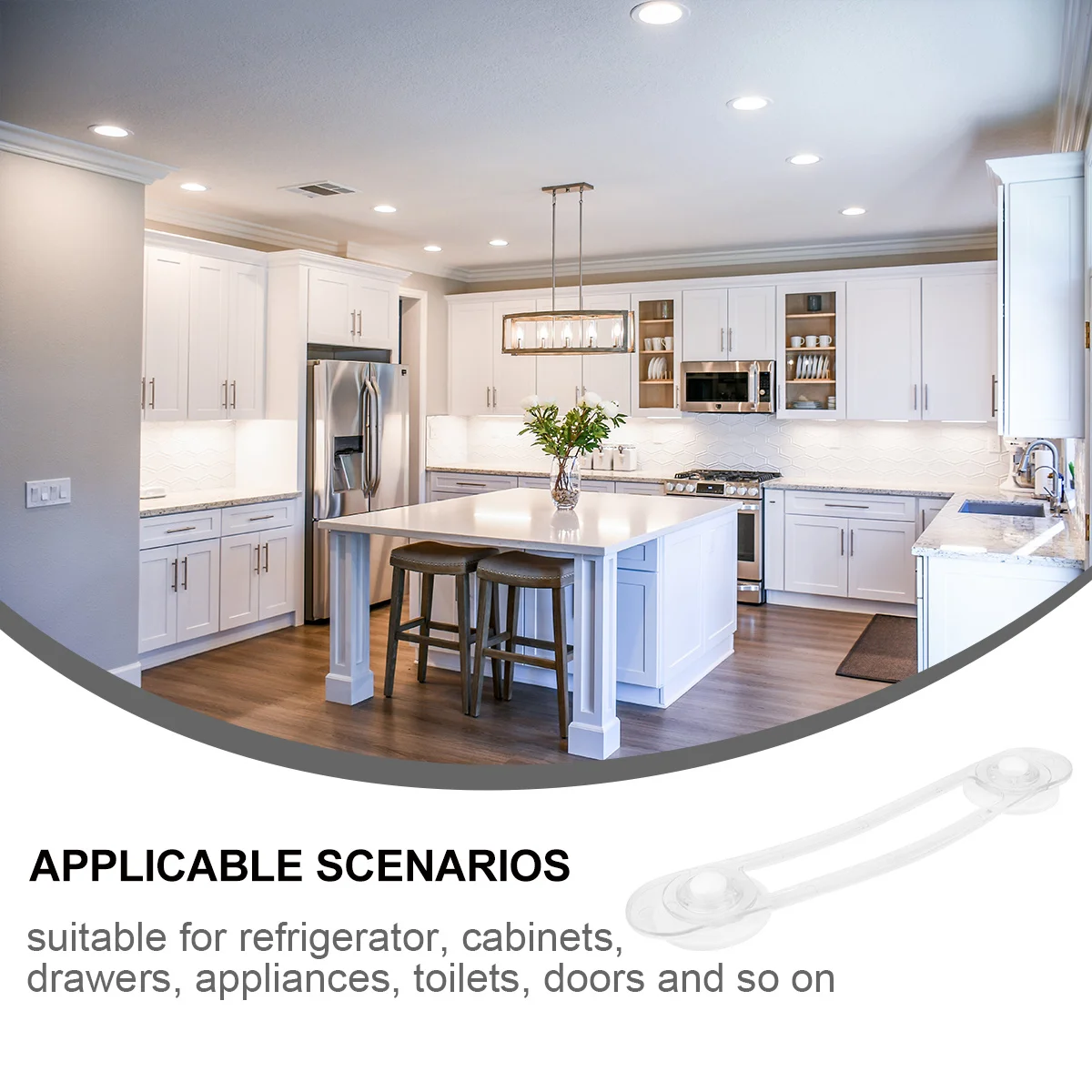 

12pcs Drawer Transparent Safety Safety Latch For Kids Latch For Kids Cabinet Locks Baby Proofing Furniture Protection