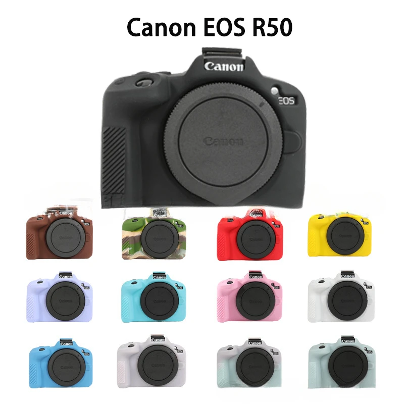 

For Canon EOS R50 mirrorless camera bag R50 silicone case protective cover soft case bag