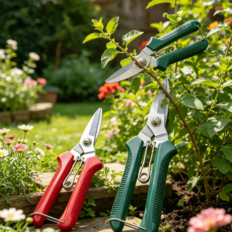 190mm Straight Head Pruning Shears Stainless Steel Non Slip Handle Garden Scissors For Bonsai Household Use