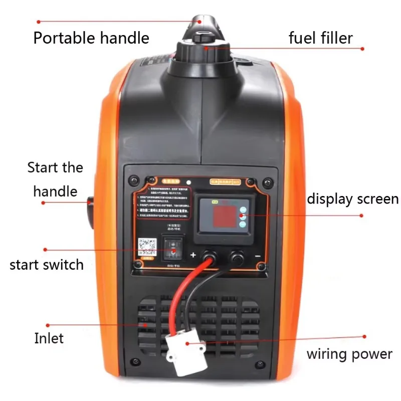 

New Red Parking Generator 24v 3kw GasGenerator For Parking Air Conditioner