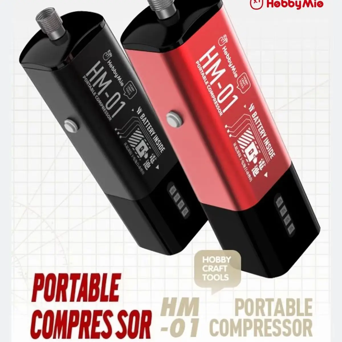 Hobby Mio Bomba de aire de carga portátil Batería reemplazable Potencia silenciosa liviana Hm-01