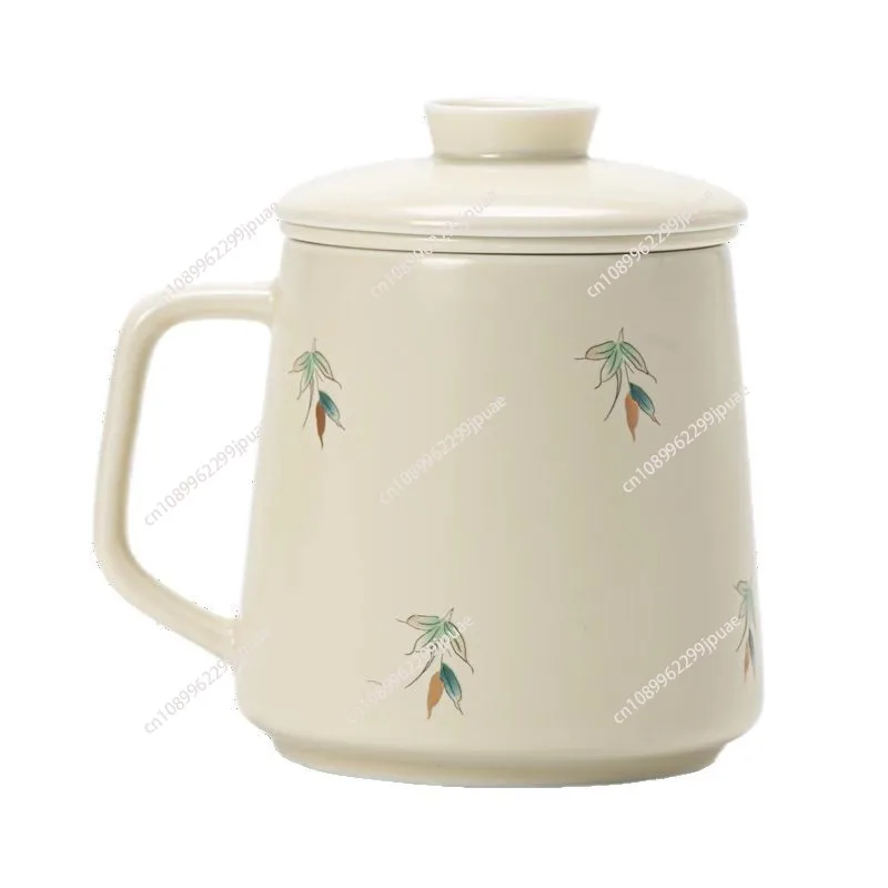 

New ceramic with lid mug household tea separation drinking cup personal special filter tea cup