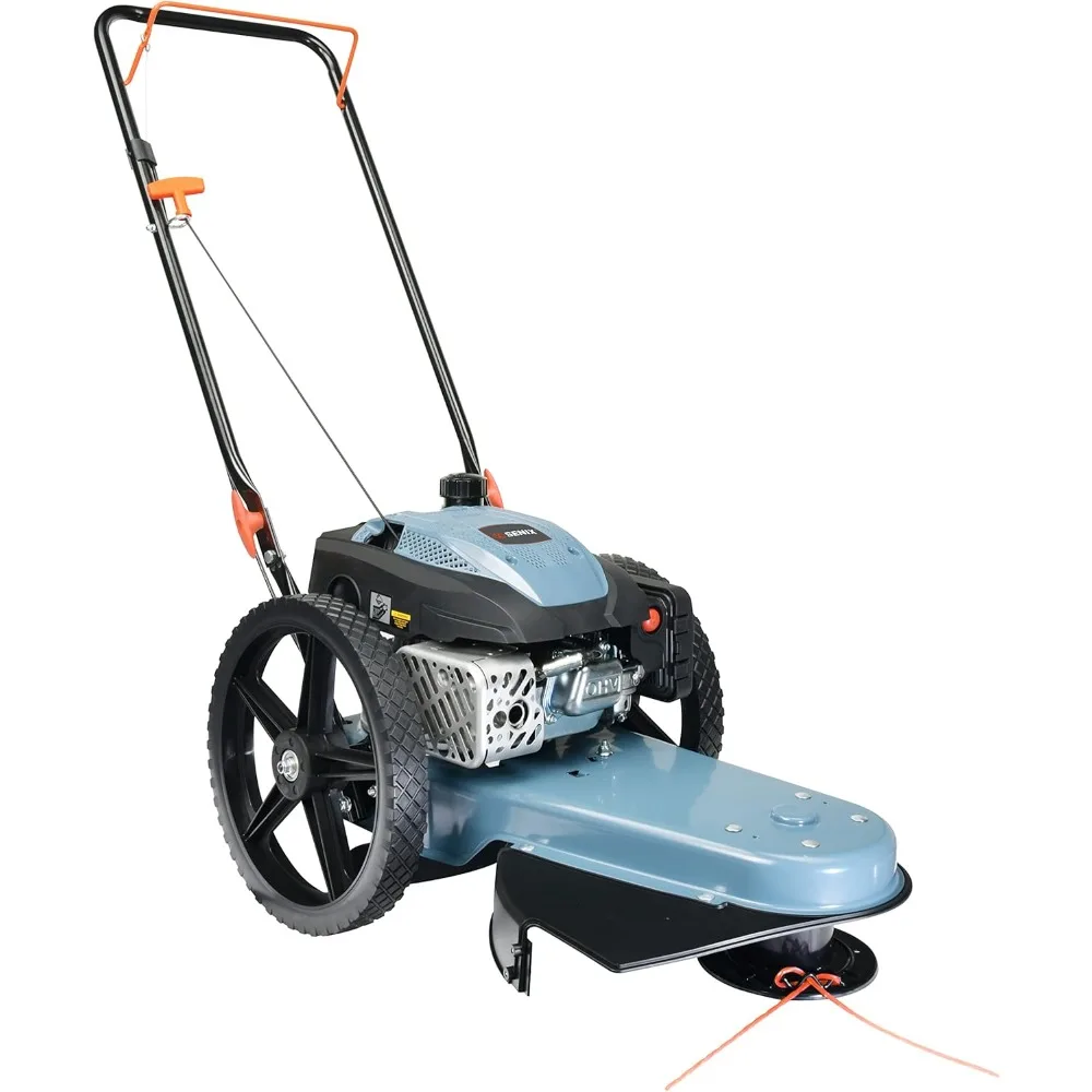 

High Wheel Gas Walk Behind Brush Cutter and String Trimmer, 22-Inch Swatch with .155-Inch Line, 160 cc 4-Cycle Engine