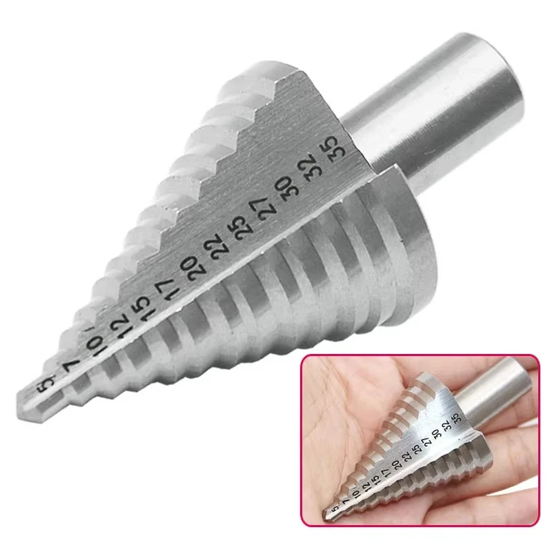5-35MM High Speed Steel Step Drill Bit Wood Metal Drilling Bit HSS Power Tools Cutter Industrial Reamer Tool Accessories