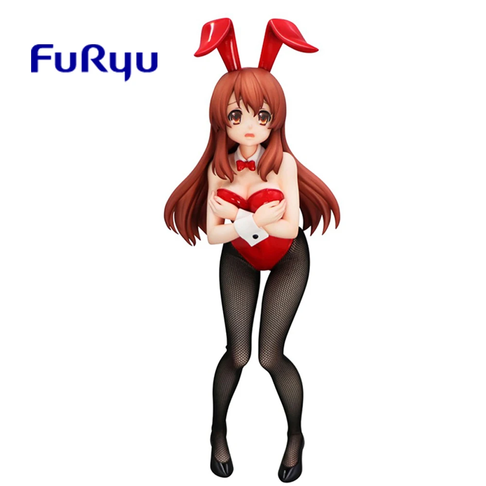 Original FuRyu BiCute Bunnies Figure Asahina Mikuru Bunny Girl Suzumiya Haruhi no Yuuutsu Kawaii Anime Model Toys Gift 24Cm