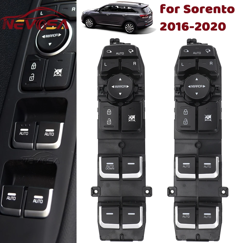 

LH Driver For Kia Sorento SUV 2016 2017 2018 2019 2020 Auto Master Electric Power Window Control Switch 93570-C5100 93571-C5310