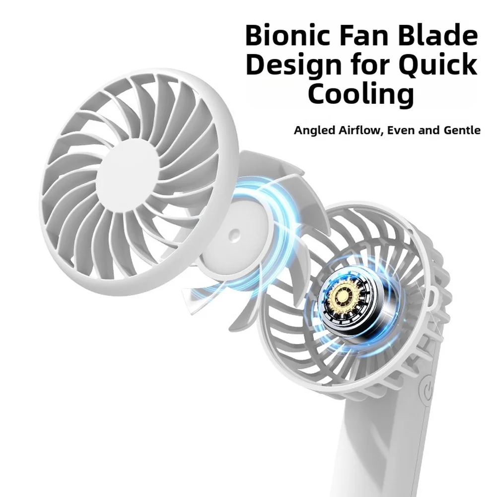 For Office Desk White USB Rechargeable Fan USB Rechargeable Fan Fan Ventilator Quiet Clip Fan USB Fast Charging