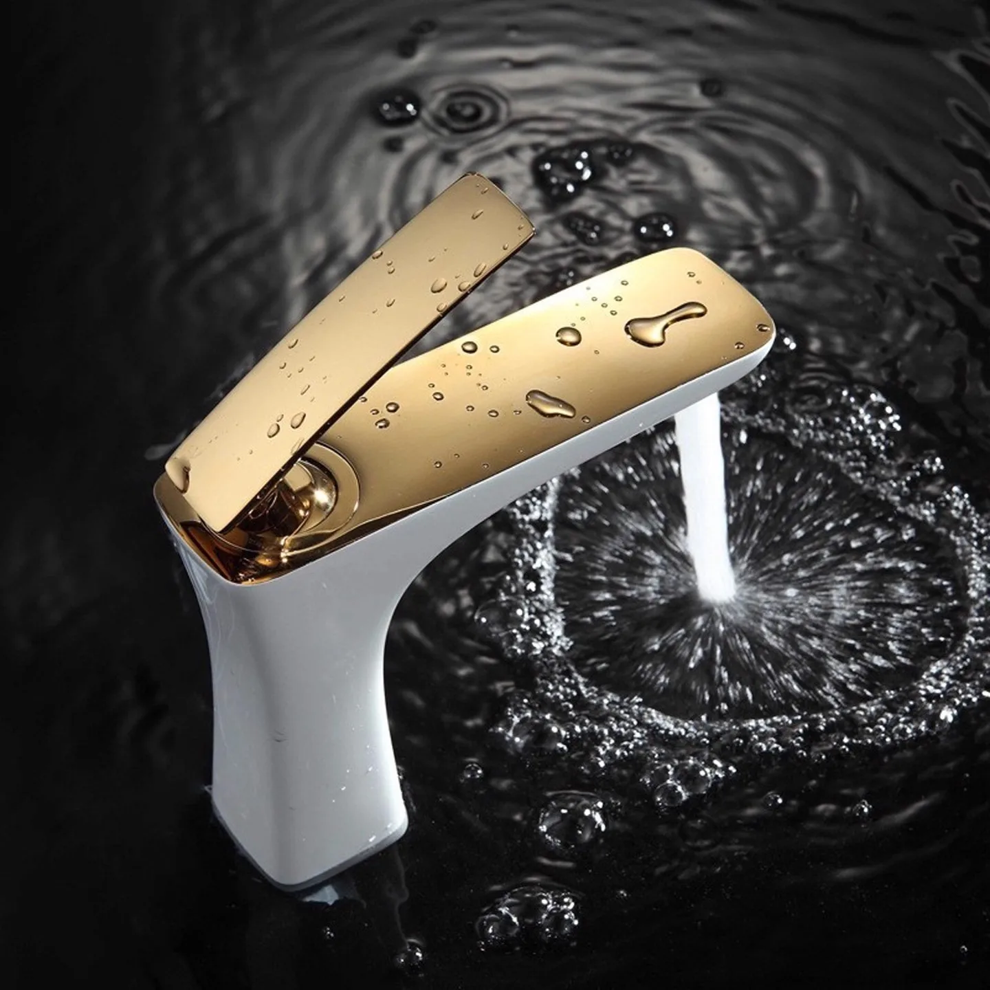 

Brushed Gold Bathroom Faucet Antique Basin Faucet Water Basin Mixer Tap Hot & Cold Brass Lavotory Faucet Sink Water Crane Mixer