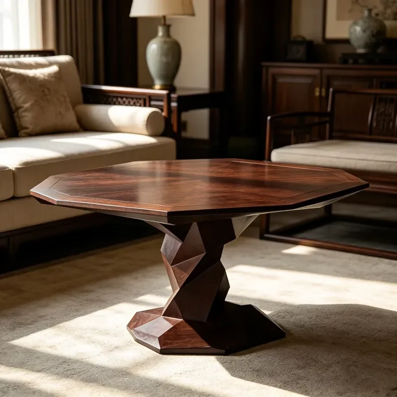Retro Solid Wood Coffee Table for Living Room and Balcony Small Tea Table 2026 New High End Home Furniture