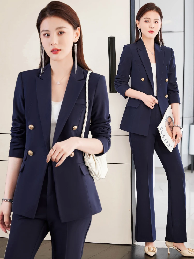 

Оливково-зеленый женский костюмный пиджак для весны и осени, элегантный, для торжественных случаев, профессиональная рабочая одежда, женский деловой костюмный комплект