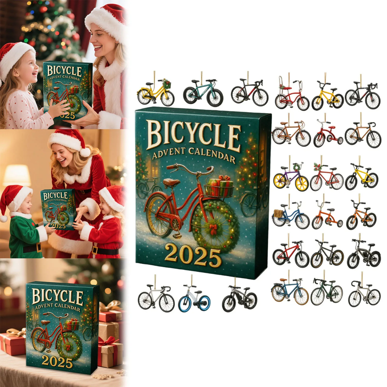 Temporizador de parada para niños Calendario de Adviento temático Anatomía Colgante de cuenta regresiva de Navidad que contiene 24 temporizadores digitales de cocina