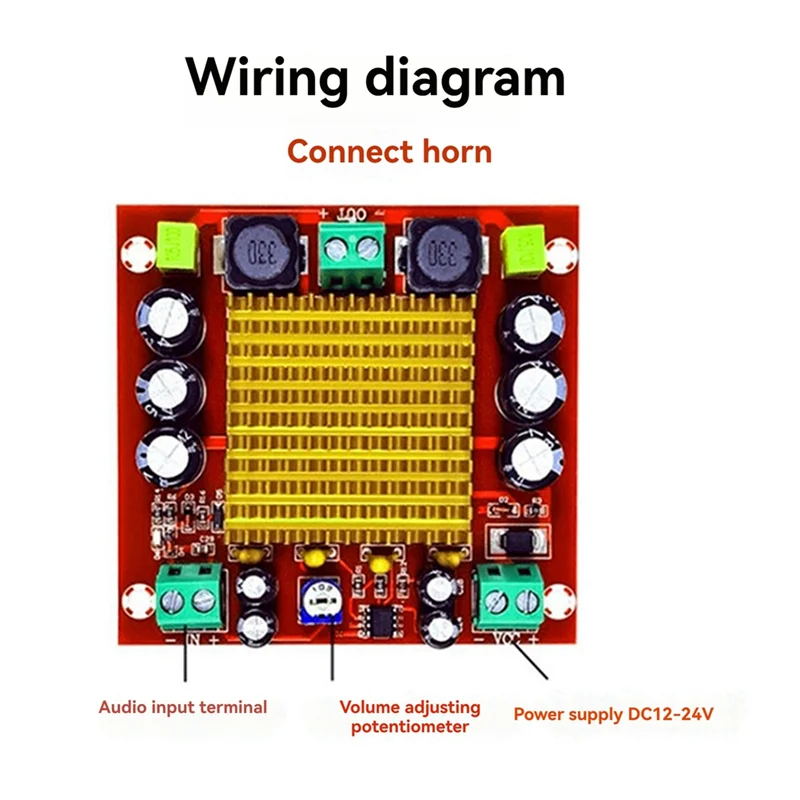 DIGIT-4Pcs XH-M544 Mono 150W Digital Amplifier Board For TPA3116DA Audio Amplification Module Power Supply Voltage 12-26V