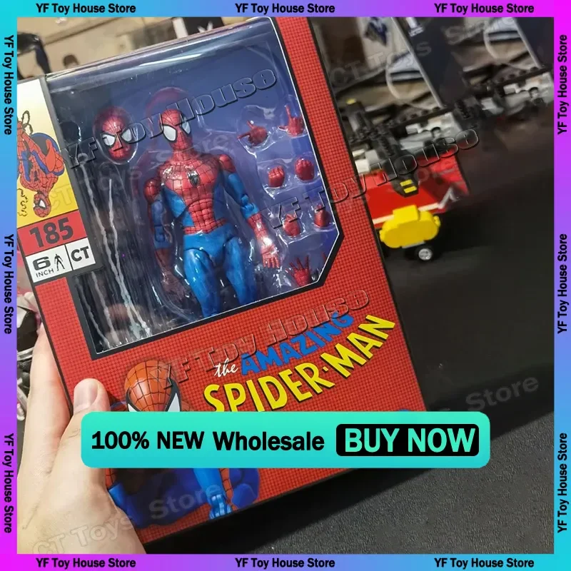 

Hot Ct Toys Spider-Man Mafex 185 Classic Costume Anime Action Figure Ver Miles Morales 2099 Model Collection Toy Gift Wholesale