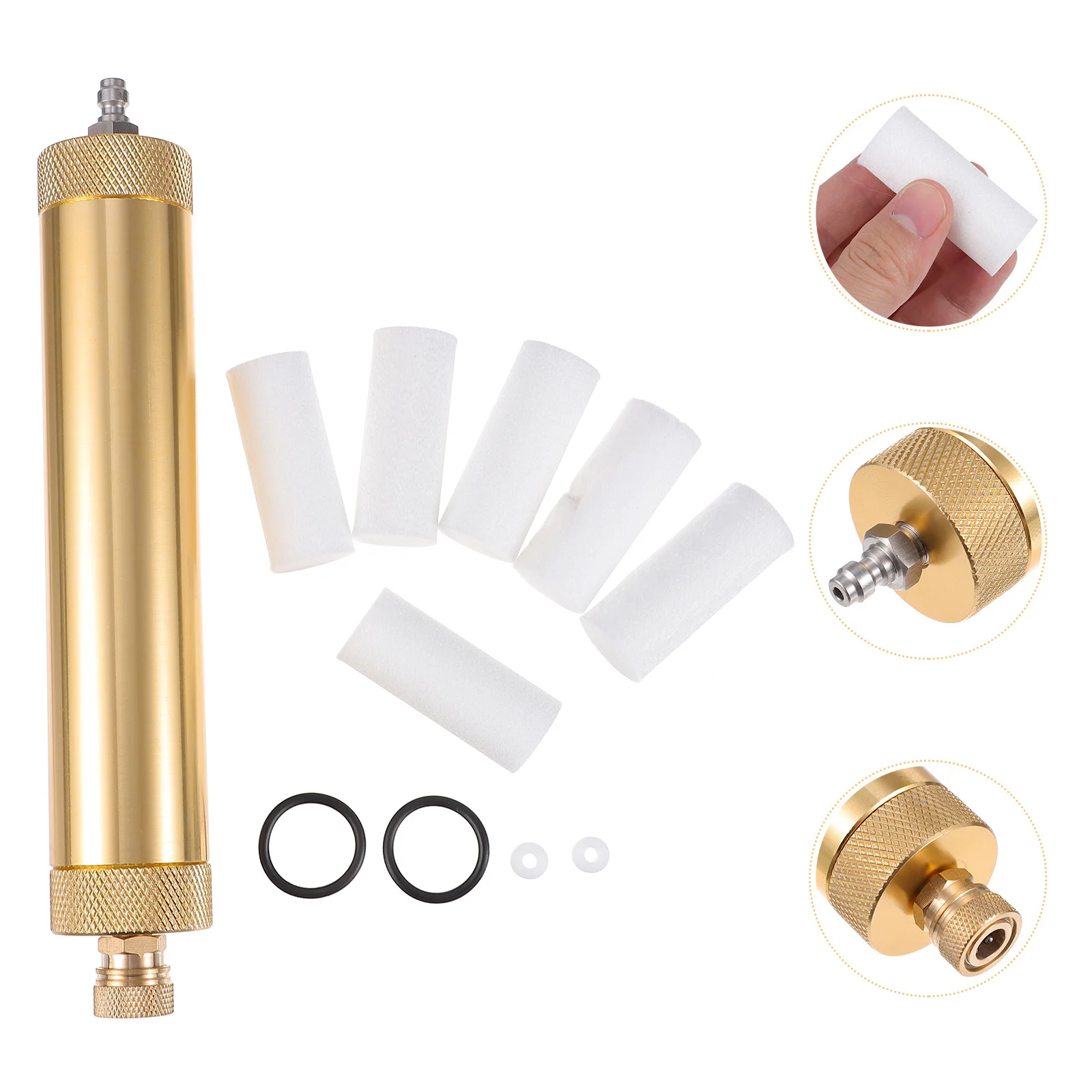 Air Compressor Filter for Car Alloy Aluminum Oil-water Separator Automatic Soap Dispenser