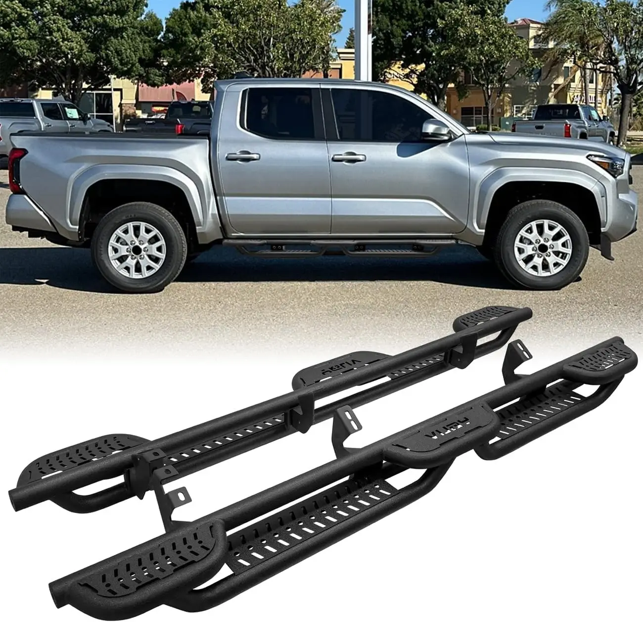 

Боковые подножки, подходят для подножек Tacoma Double 2024-2025 и кабина Tacoma Crew 2024-2025 (стиль A)