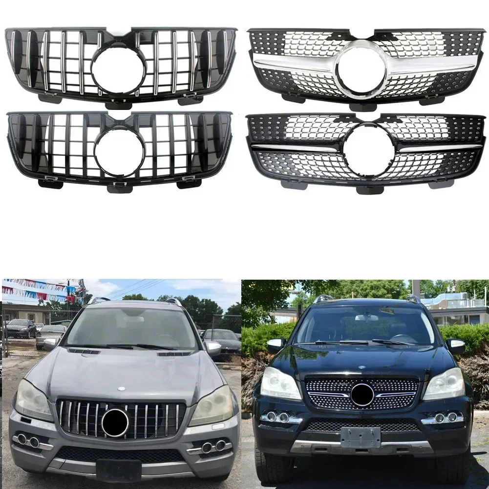 Front Bumper Racing Grill Upper Grilles Cover For Mercedes-Benz X164 GL-Class 2010 2011 2012