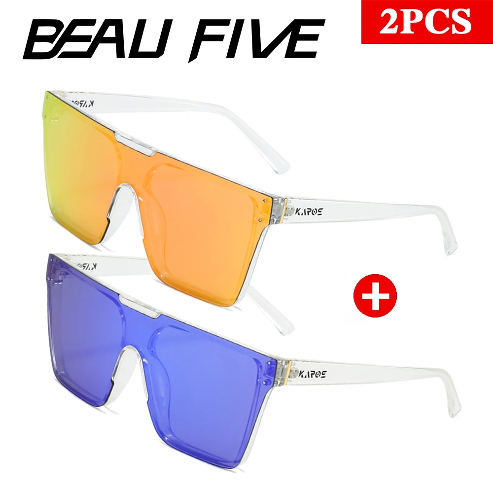 2PCS/Set BEAU FIVE Cycling Sunglasses Men Women MTB Driving Bike Glasses Sports Climbing Protective Glasses Bicycle UV400 Goggle