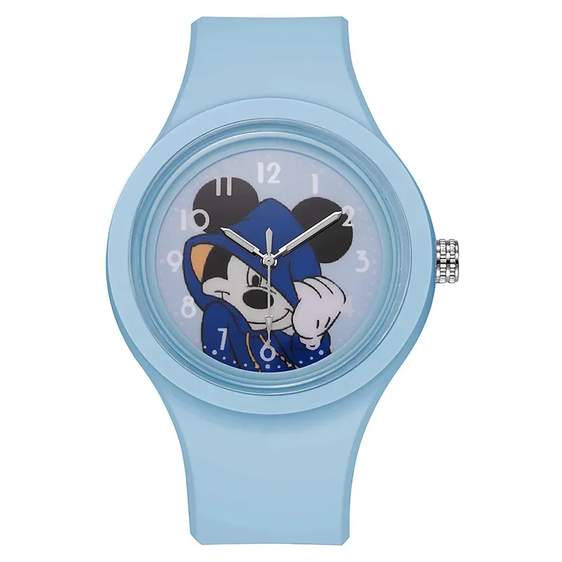 Disney Mickey Watches Girls Disney Cartoon Minnie Mouse Silicone Children Watch Kids Anime Peripherals Birthday Gifts Boys Toy