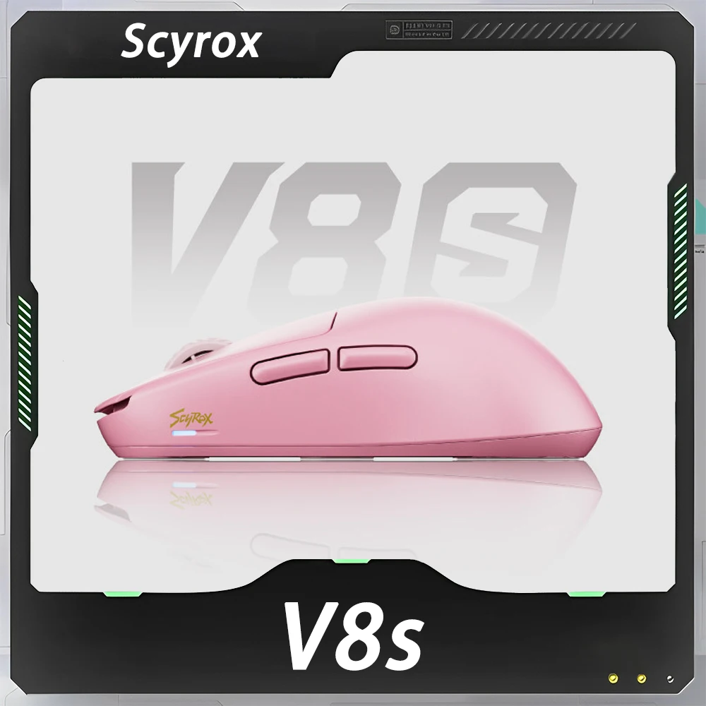 Scyrox V8s Gaming Mouse Wired Wireless Dual 8K Lightweight Small Hand 400mAh E-sports Mice Customized PC Accessory Gifts