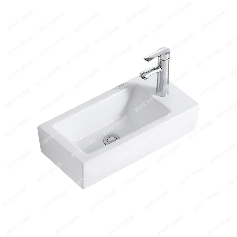 Small size mini counter basin, wall-mounted washbasin, wall-mounted washbasin, small, ultra-small, very narrow strip 14.