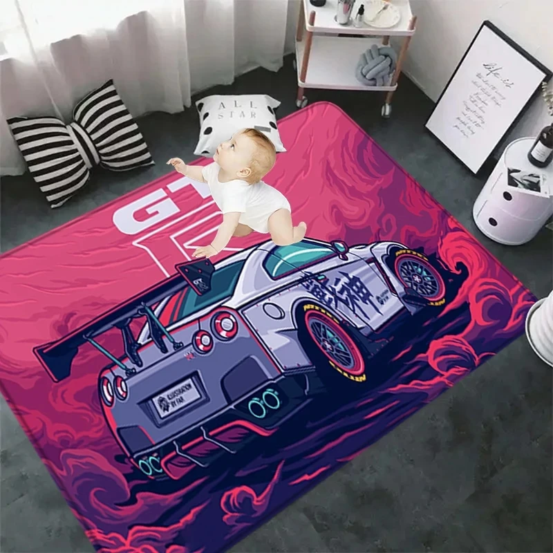 Welcome Carpet Super Coupe Illustration Entrance Doormat Bathroom Mat Floor Foot Rug Living Room Decor GT Sports Car Boot Carpet