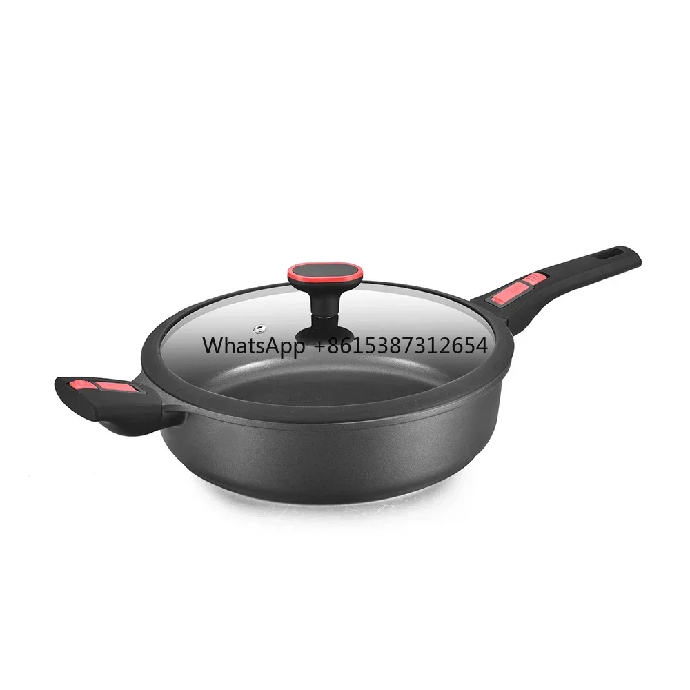 Conjunto de panelas de alumínio fundido OEM Smartpan com alça removível plug-in frigideiras e caçarolas conjunto de panelas