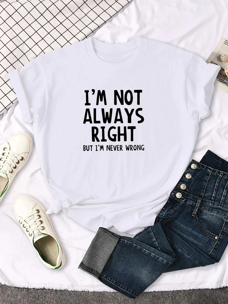 Women's Cool Interesting Letter Print Tee Summer Short Sleeve Round Neck Casual Daily Women Selection Breathable and Refresh Tee