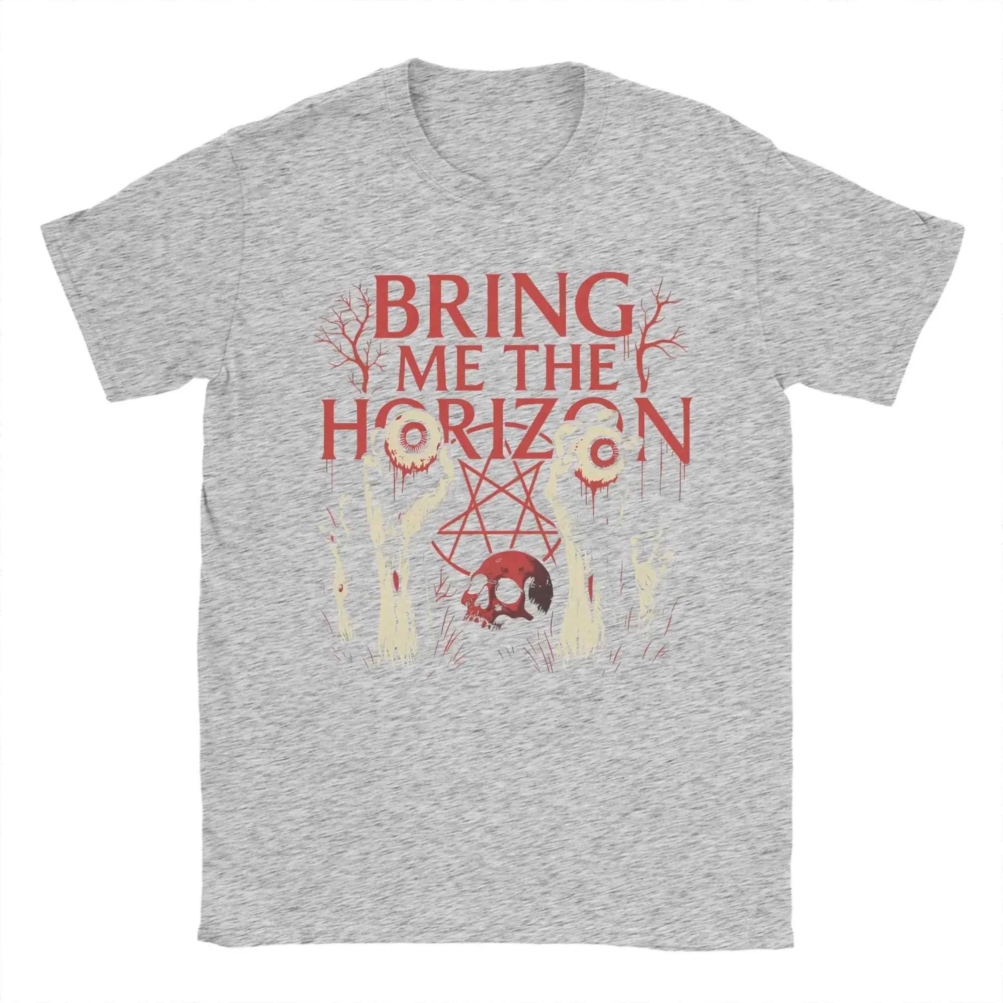 Vintage Rockband T-Shirts BMTH Bring Me The Horizon Metalcore T-Shirt Y2k Print T-Shirt O-Ausschnitt Kurzarm Unisex – Detail 4