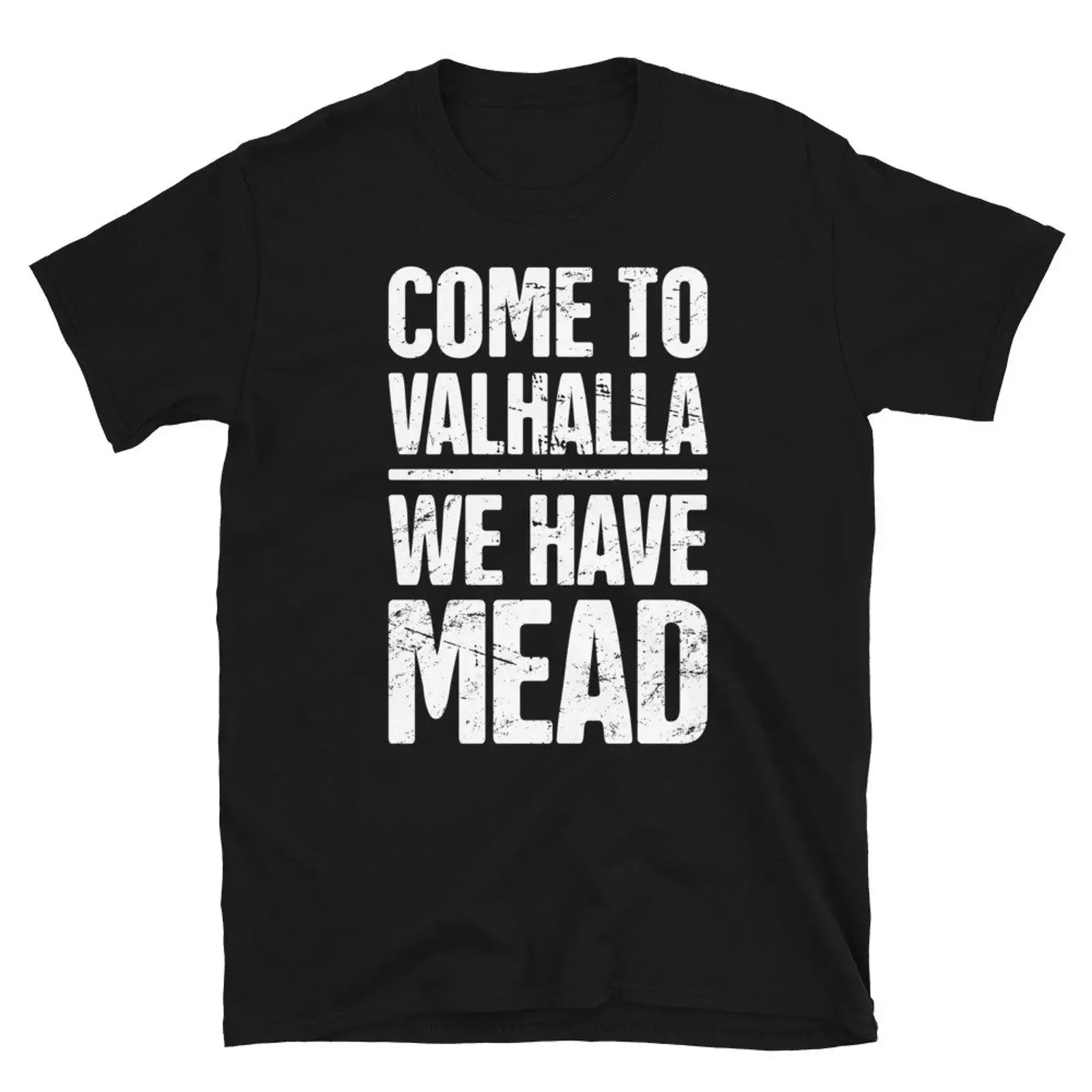 Distressed Mead T Shirt Funny Meadery Honey Wine amp quot Valhalla  vintage Washed homme fashion Stylish Top For Everyday Wear