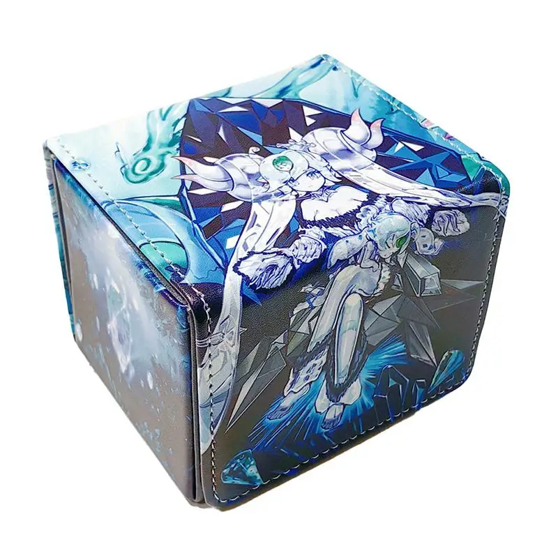 

Yu-Gi-Oh! Card box Icejade Aegirine Rahn WS OPTCG DIY PU card box leather card Storage box 100+ 10.5x9x8cm