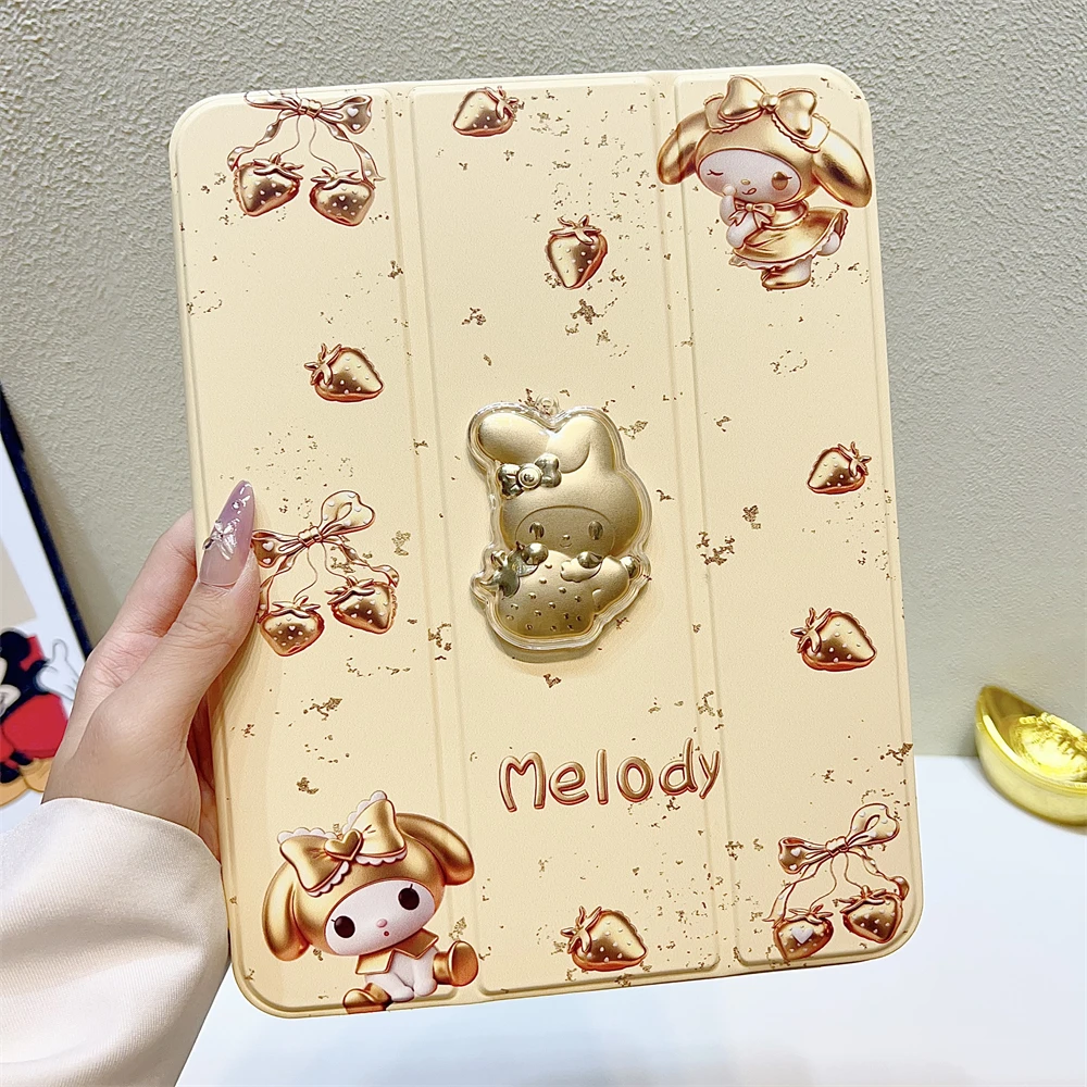 

Чехол Melody для iPad Air 11 дюймов 2025 Pro11 2024 Air 5/4/3 10,9 10-й 11-й 9,7 8,3 Mini6 7 10,2 10,5 с чехлом-держателем для карандашей