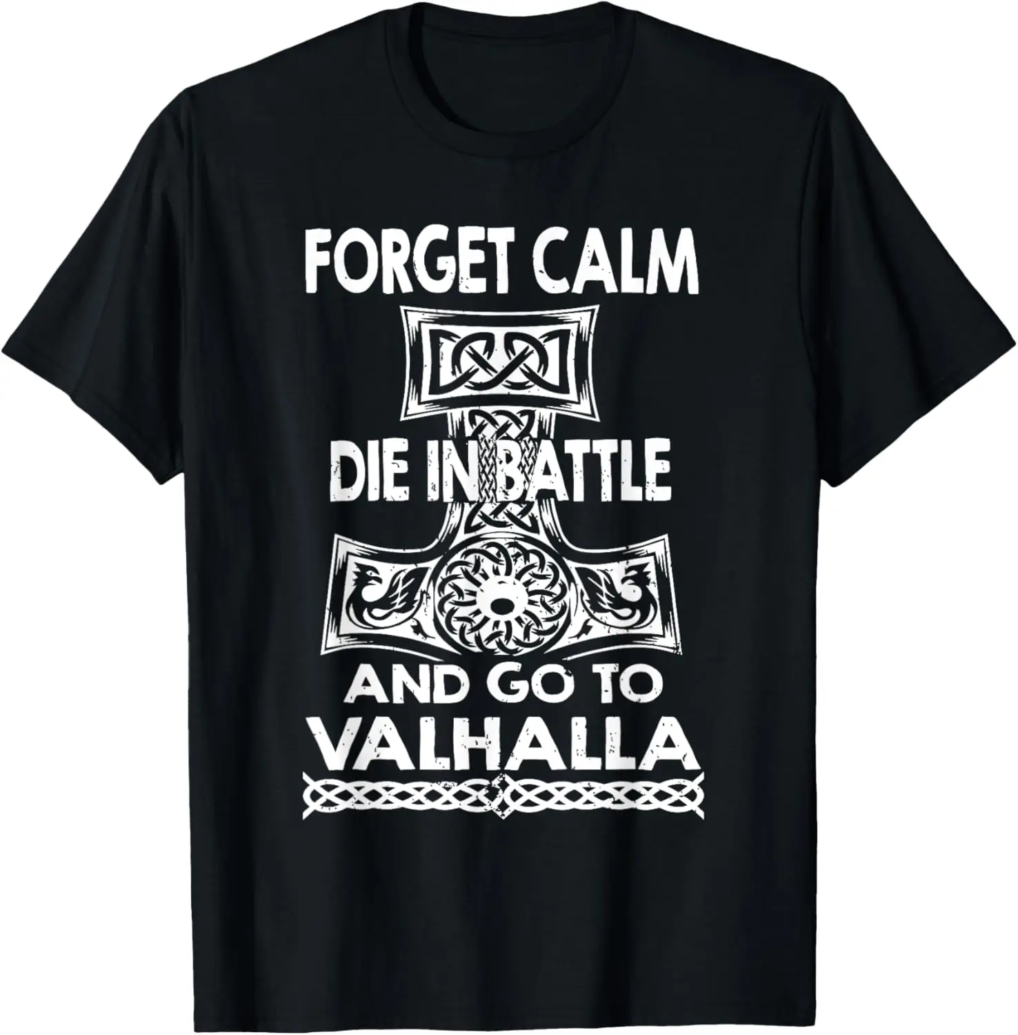 Nordic Warrior Inscriptions Thor Hammer Mjollnir Rune T-Shirt 100% Cotton O-Neck Short Sleeve Summer Casual Mens T-shirt