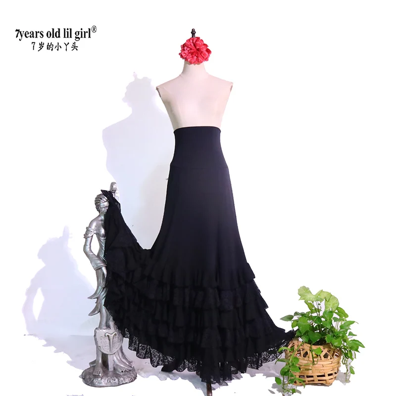 Costume da flamenco spagnolo Abito da performance Donna Ragazza Gyspy Sala da ballo DTT94Festival Performance Abbigliamento da ballo Colori multipli GZ17