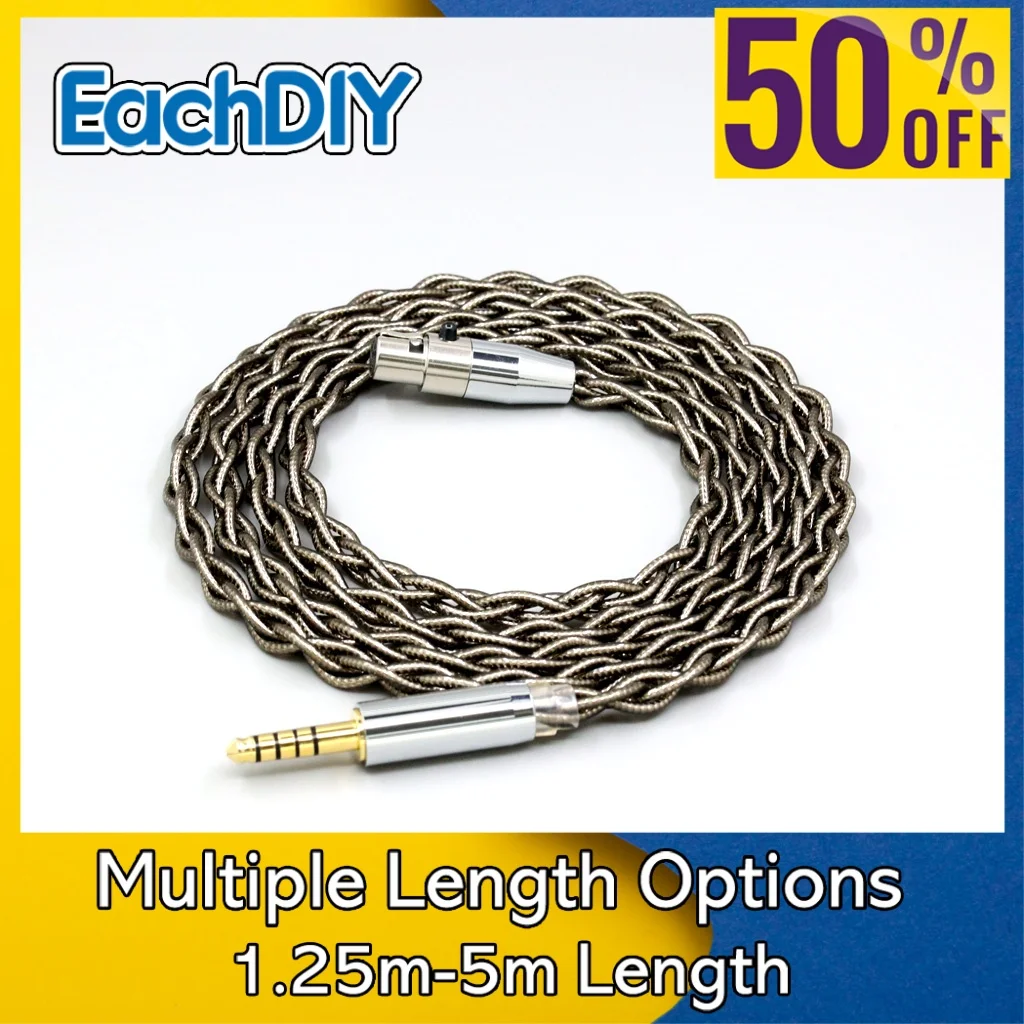 

99% Pure Silver Palladium Graphene Gold Earphone Cable For AKG K371BT Beyerdynamic DT177x GO Pioneer HDJ-X10 Headphone 8254