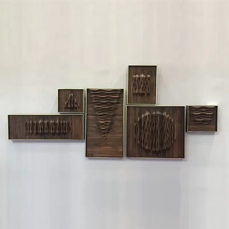 MUMU Large Wooden Digital Diamond Painting Wall Mount Metal Photo Frame for Picture and Oil Paintings