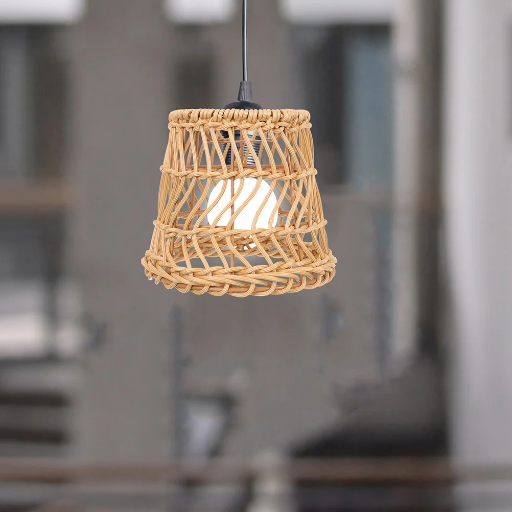 

2 шт. тканый чехол для лампы в деревенском стиле, подвесной светильник, абажур, декоративный потолочный светильник, защитный светильник, аксессуар