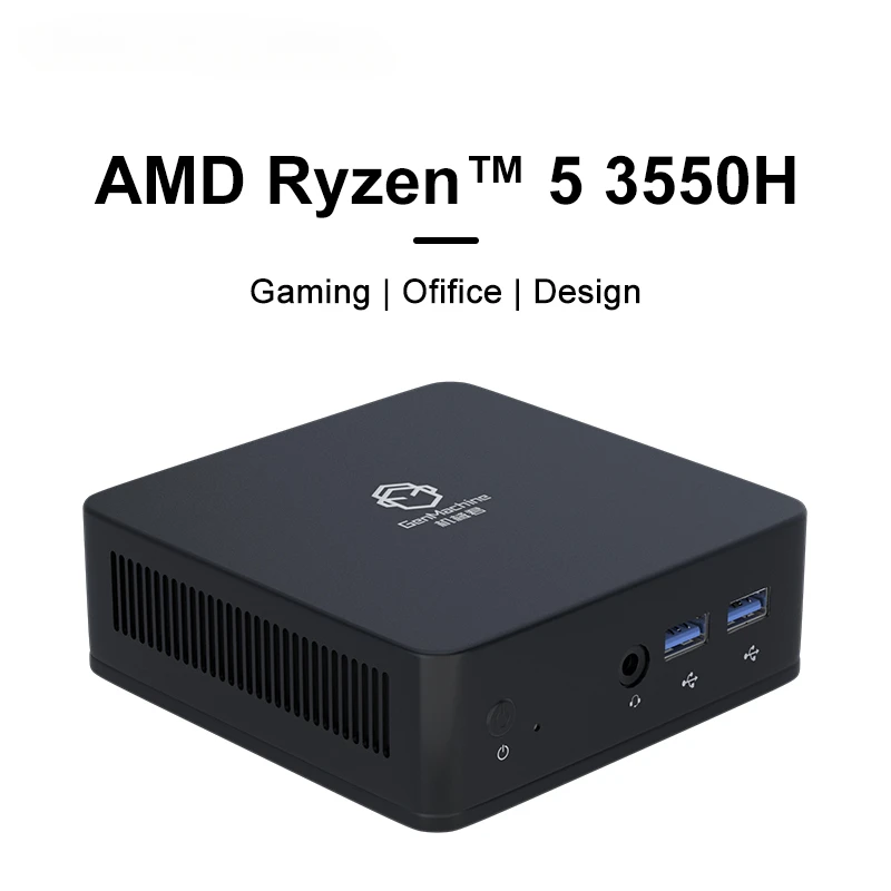 미니 PC 게이머 데스크탑 PC, AMD 3550H 3750H 5600H 5700U 지지대, 윈도우 10/11 DDR4, 8GB RAM, 256GB SSD, 와이파이 5, 와이파이 6 NUC