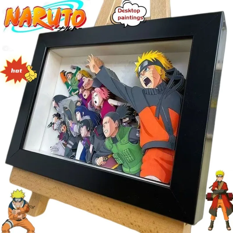 Adorno con Imagen 3D de Naruto, Bonito y Moderno, Creativo, Hatake Kakashi, Decoración de Escritorio, Pintura, Regalo para Cumpleaños de Amigos