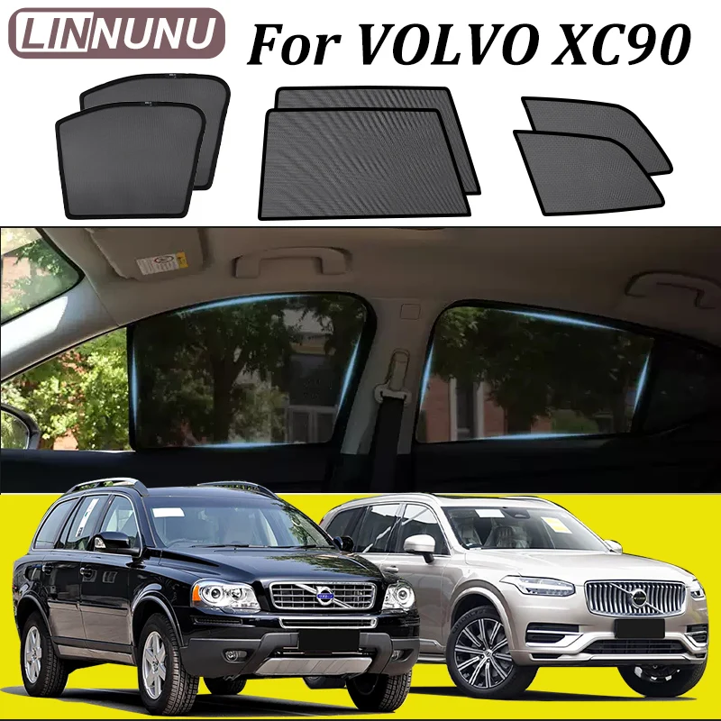 

LINNUNU магнитный автомобильный солнцезащитный козырек, занавеска на лобовое стекло, солнцезащитный козырек на боковое окно, защита от ультрафиолета для VOLVO XC90 2005-2011-2025, аксессуары