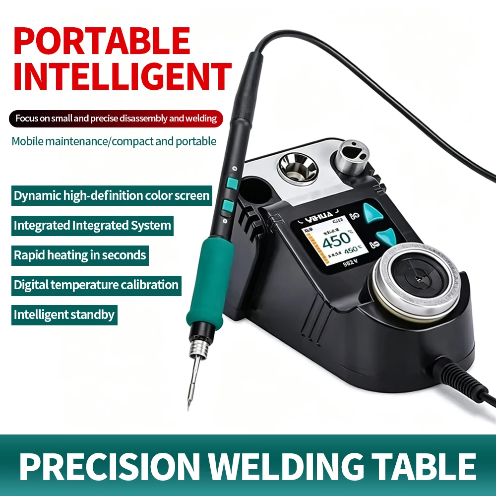 New YIHUA 982-V Precision Solder Station with Fast Heating Micro Fine Tip C210 Soldering Iron Remote Control Handle