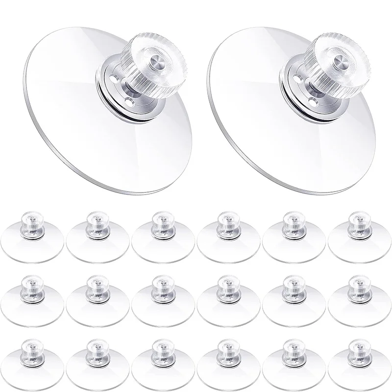 

5/10Pcs Suction Cup Plastic Suction Pads 32/41/53mm Clear PVC Sucker Pad Strong Adhesive Suction Holder with Screw Nut Wall Hook