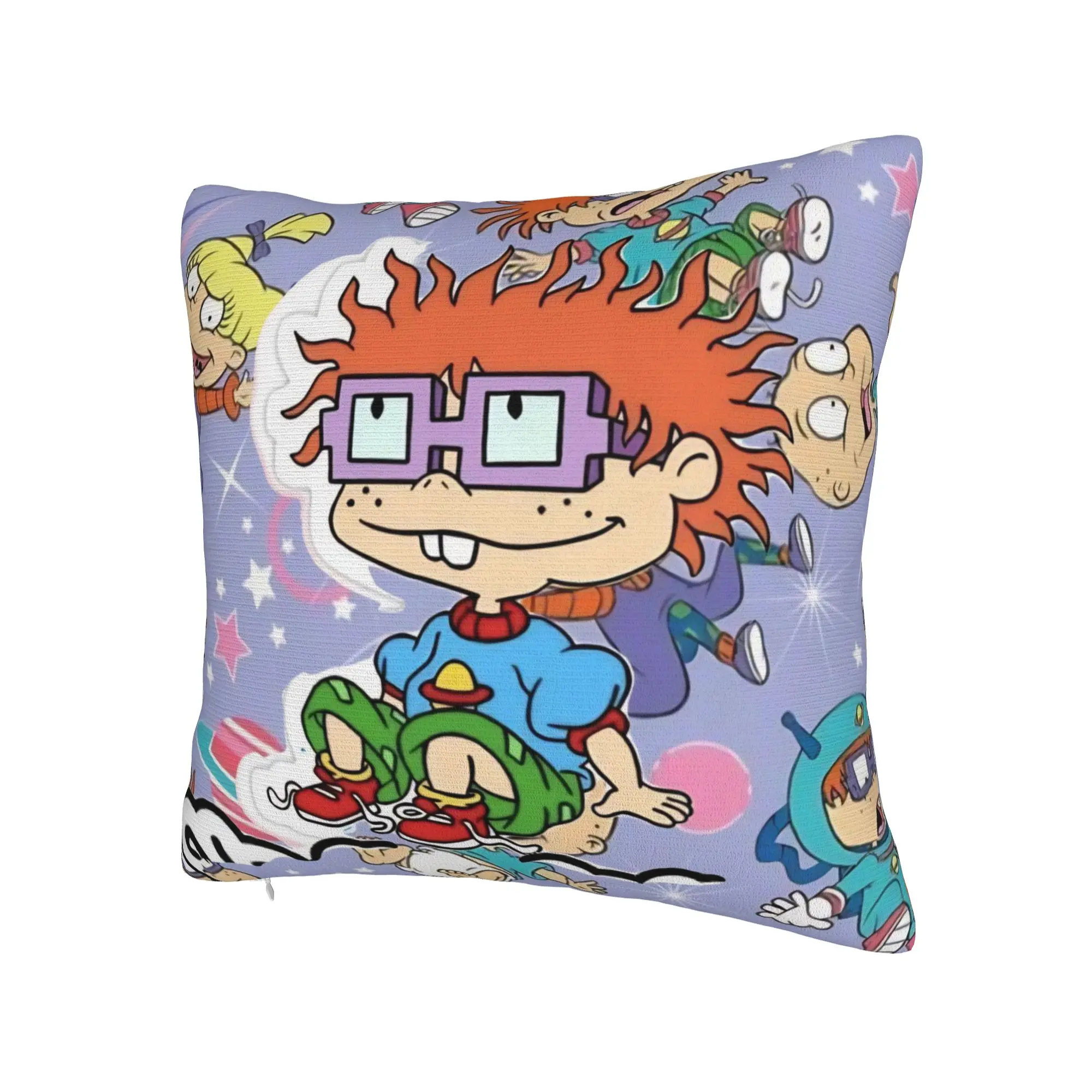 Decorative Pillowcase Cartoon R-Rugrats Merchandise Car  Throw Pillow Case Cover Square Multiple Sizes