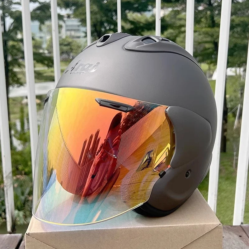 3/4 Open Face Helmet SZ-R EVO Motorcycle Helmet Matte Grey Summer Jet Scooter Motobike Half Helmets Cascos Para Moto