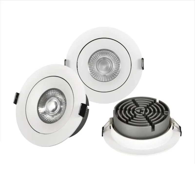 

3 Color LED Light 220V for Kitchen Recessed Led Downlight Cob Ceiling Lights 7W 15W 20W Embedded led Spotlight Indoor Lighting